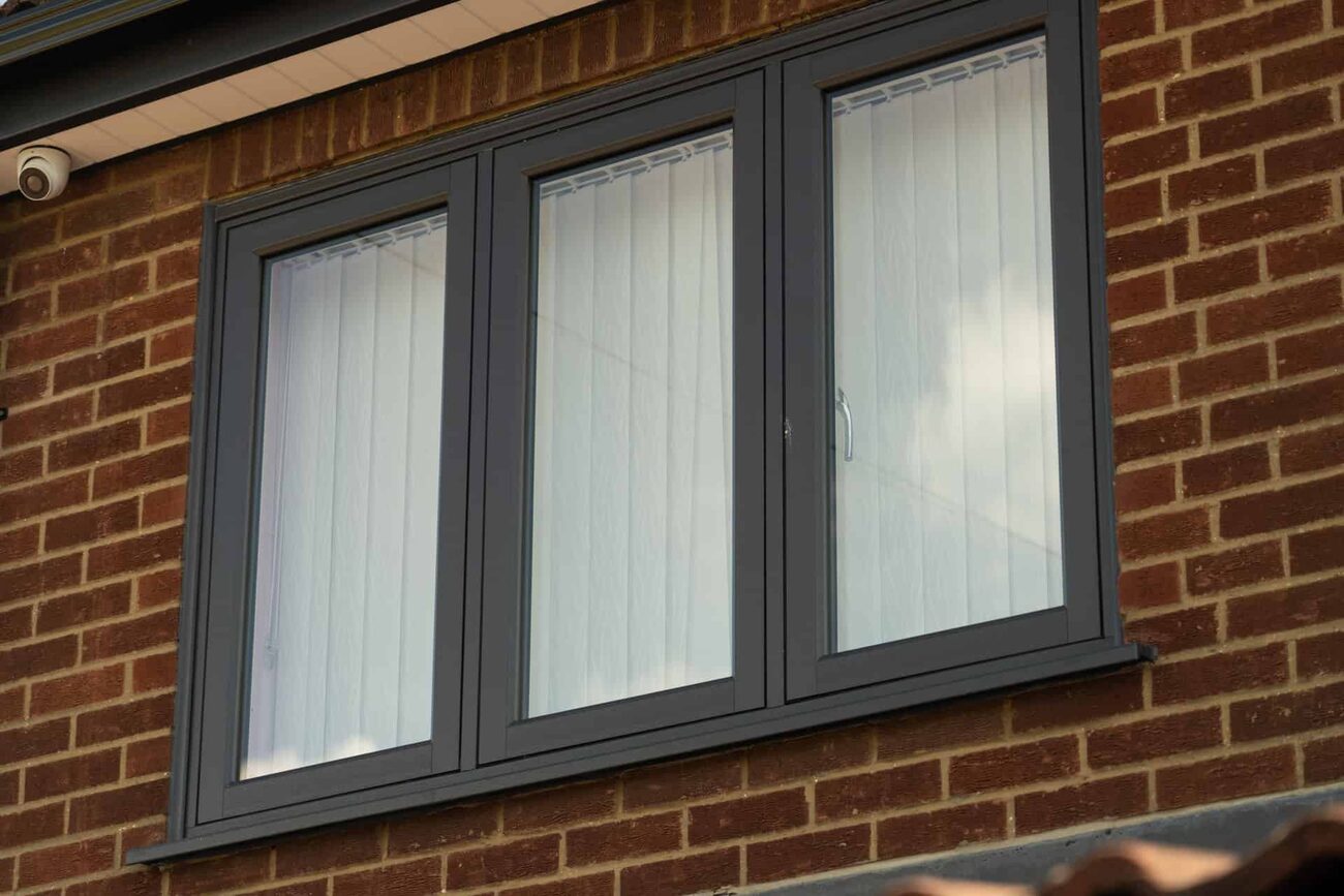 Affordable anthracite grey uPVC casement window