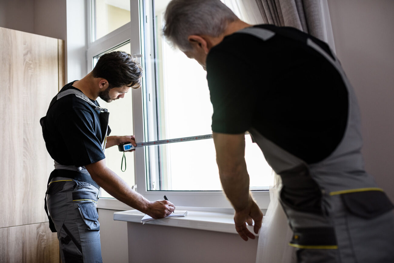 Help 2 Buy Windows installers measuring up for a new double glazing installation