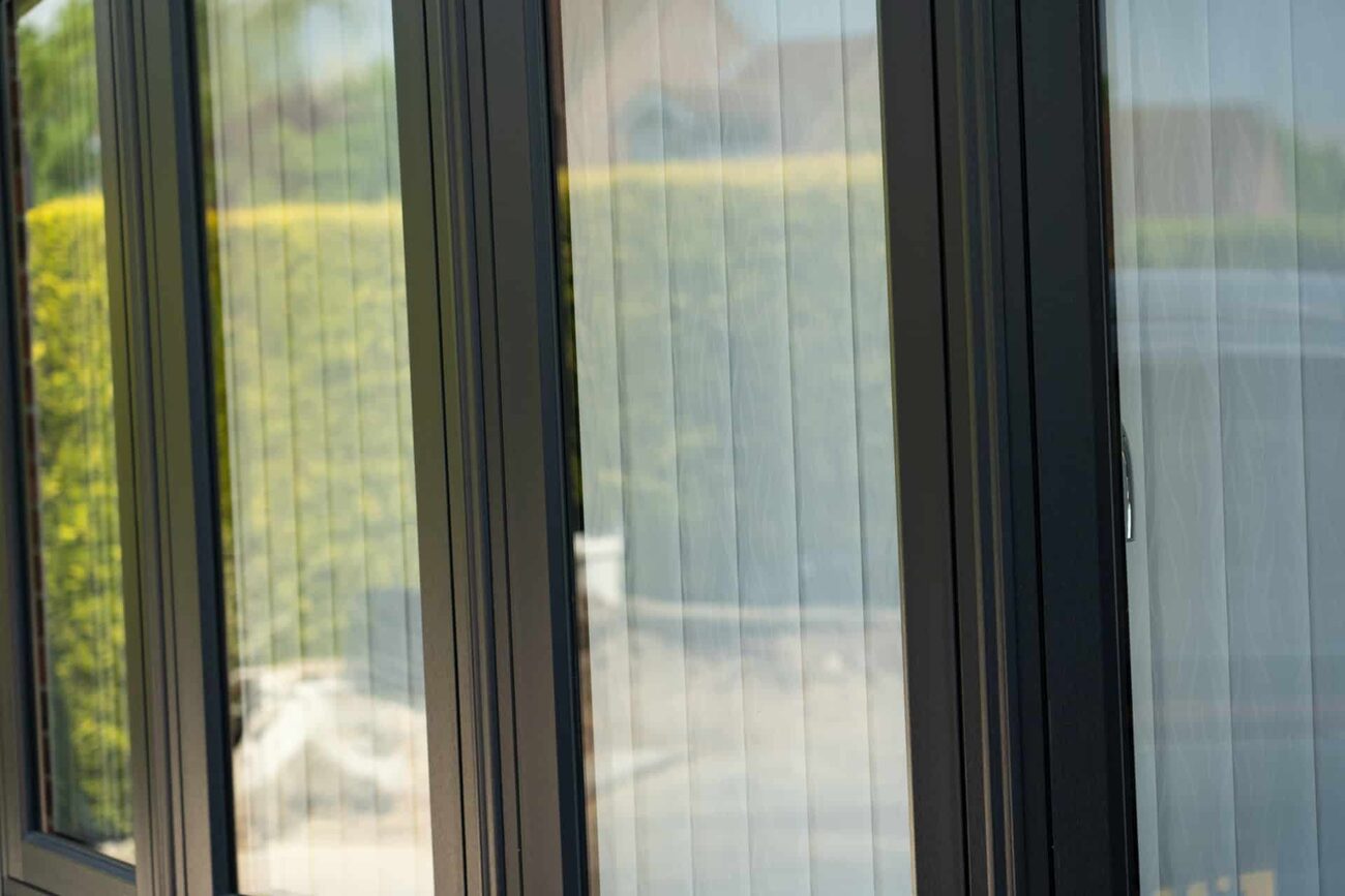 Flush casement window grant installation in anthracite grey