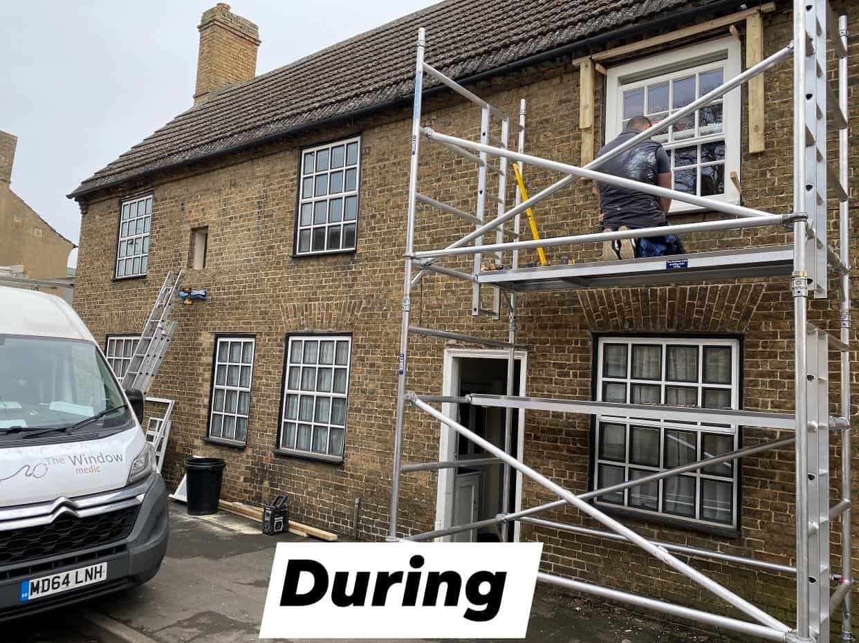 Modern uPVC sliding sash window