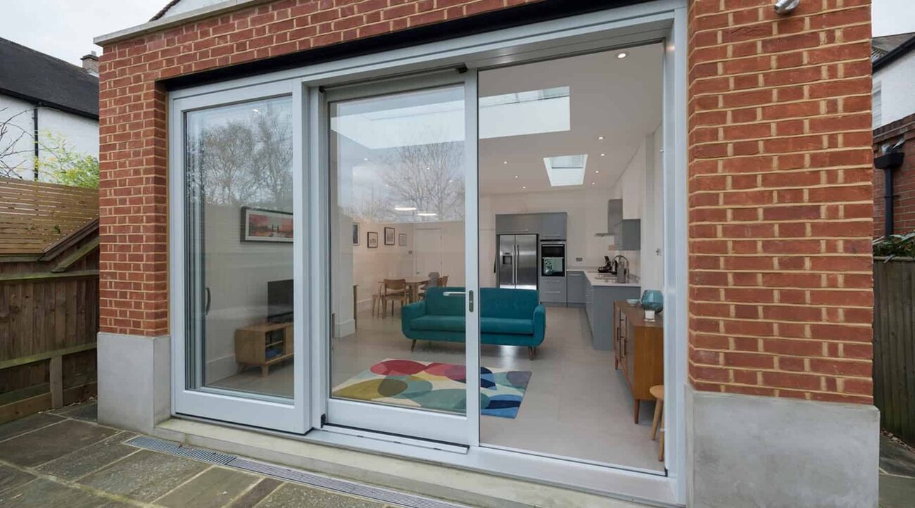 Large sliding patio doors letting in natural light