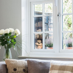 Internal view of a casement window