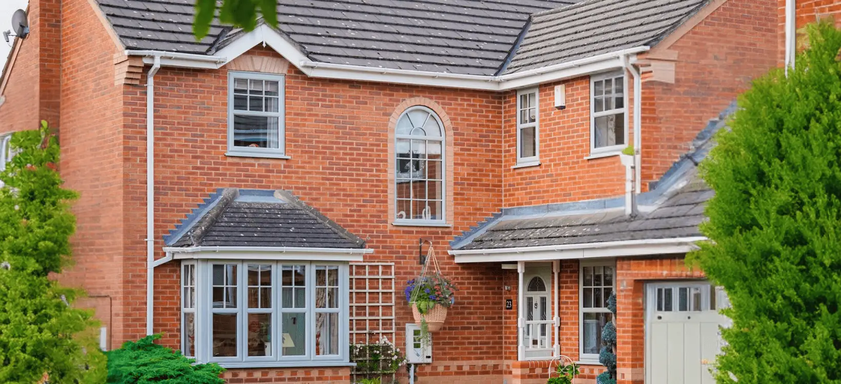 light grey uPVC Windows on a new build property